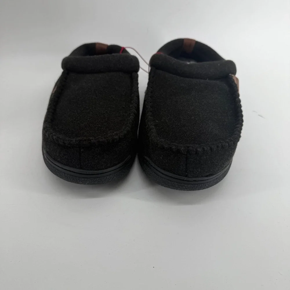 Dearfoams Mens‎ Wool Blend Memory Foam Moccasin Slippers Black XL 13-14